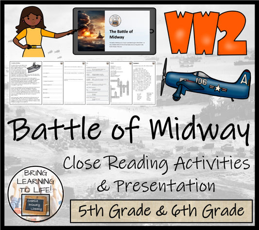 Battle of Midway Close Reading Comprehension Activity | 5th Grade & 6th Grade