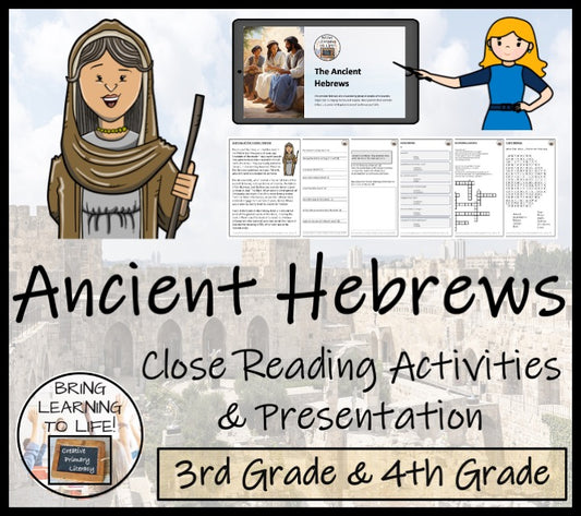 Ancient Hebrews Close Reading Comprehension Activities | 3rd Grade & 4th Grade