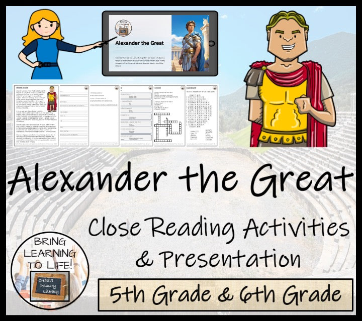 Alexander the Great Close Reading Comprehension Activities | 5th Grade & 6th Grade