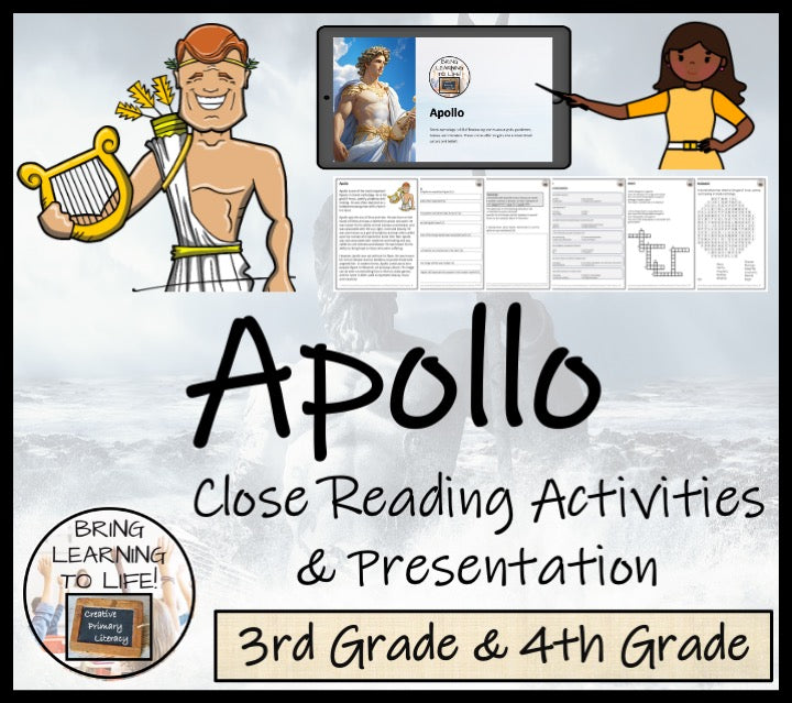 Apollo Close Reading Comprehension Activities | 3rd Grade & 4th Grade