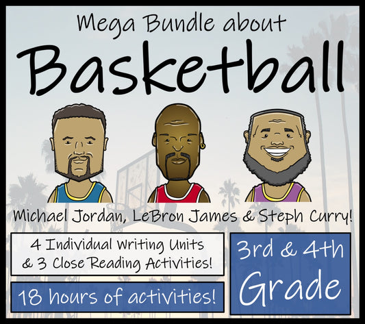 Basketball Stars Reading & Writing Mega Bundle | 3rd Grade & 4th Grade