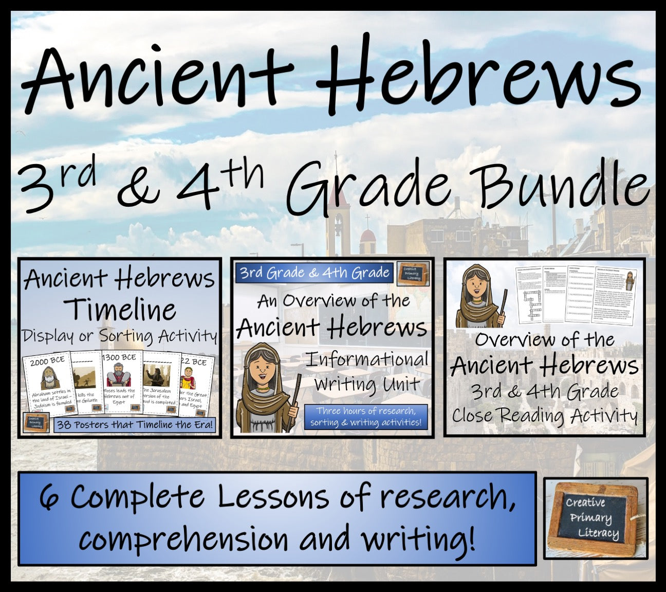 Ancient Hebrew Display Timeline Close Reading & Writing Bundle | 3rd & 4th Grade