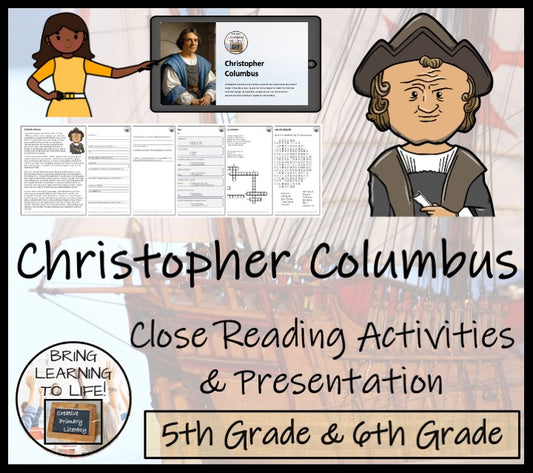 Christopher Columbus Close Reading Comprehension Activity | 5th & 6th Grade