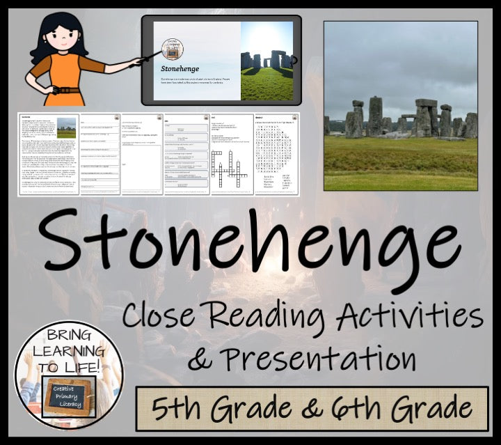 Stonehenge Close Reading Comprehension Activities | 5th Grade & 6th Grade