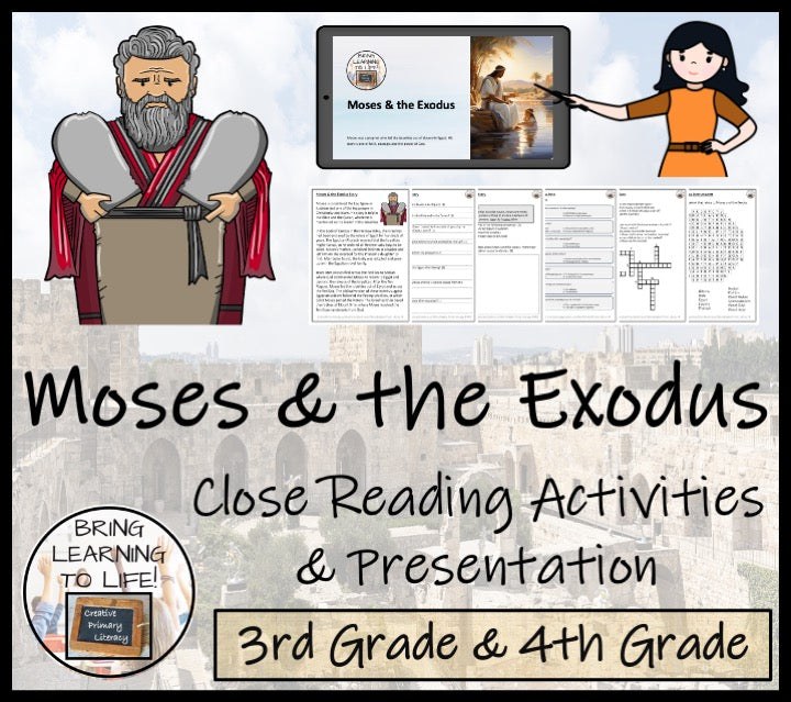 Moses & the Exodus Story Close Reading Activity | 3rd Grade & 4th Grade