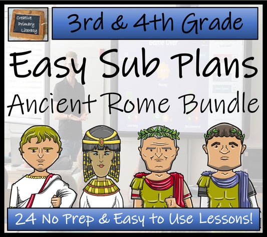 Emergency Sub Plans | Ancient Rome Bundle | 3rd Grade & 4th Grade