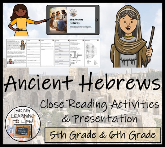 Ancient Hebrews Overview Close Reading Activities | 5th Grade & 6th Grade