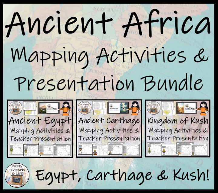 Ancient Africa Map Activities and Presentations Bundle