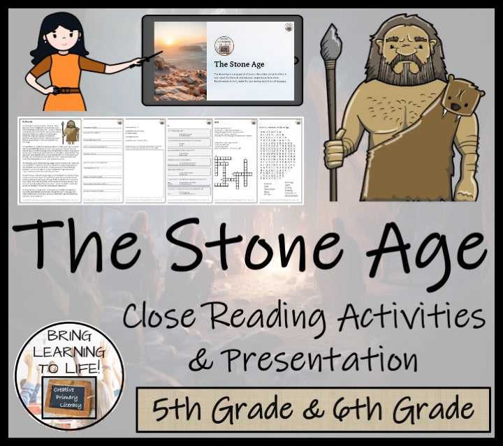 The Stone Age Close Reading Comprehension | 5th Grade & 6th Grade