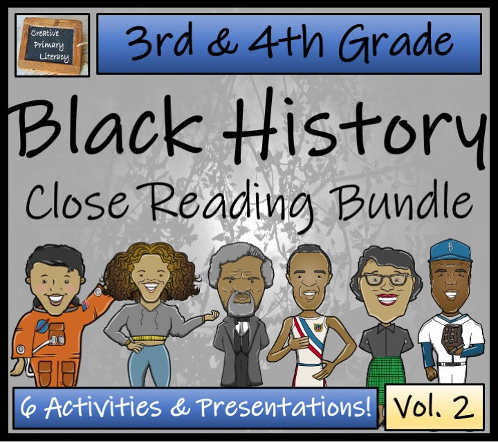 Black History Volume 2 Close Reading Comprehension Bundle | 3rd & 4th Grade