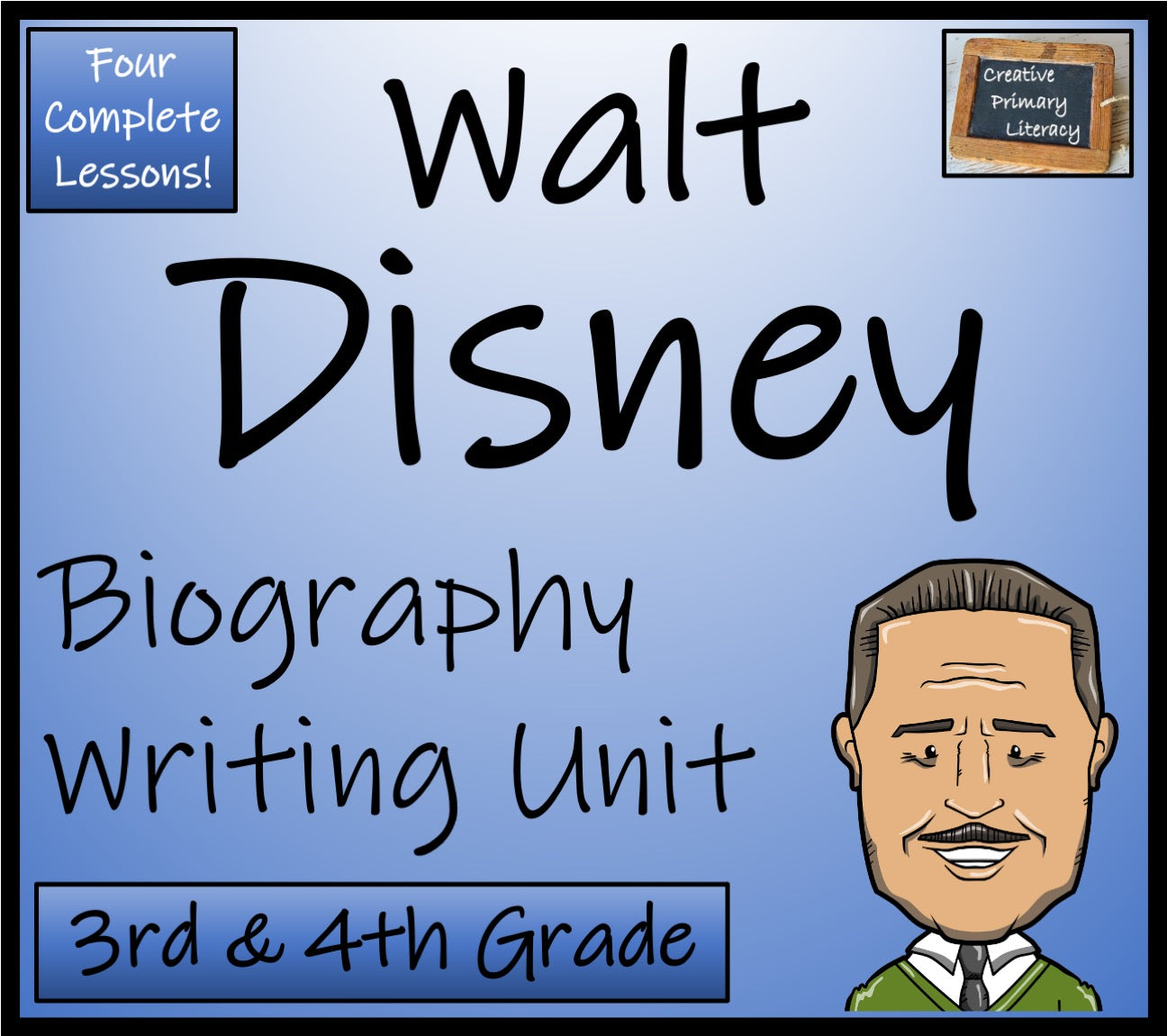 Walt Disney Biography Writing Unit | 3rd Grade & 4th Grade