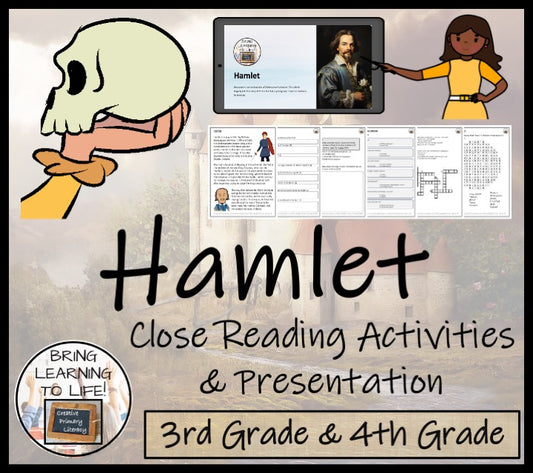 Hamlet Close Reading Comprehension Activities | 3rd Grade & 4th Grade