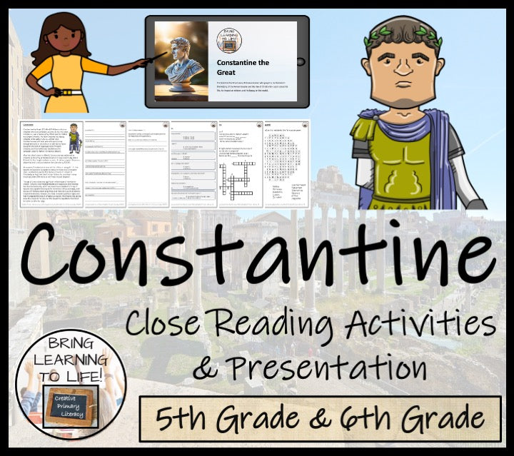 Constantine Close Reading Comprehension Activity | 5th Grade & 6th Grade