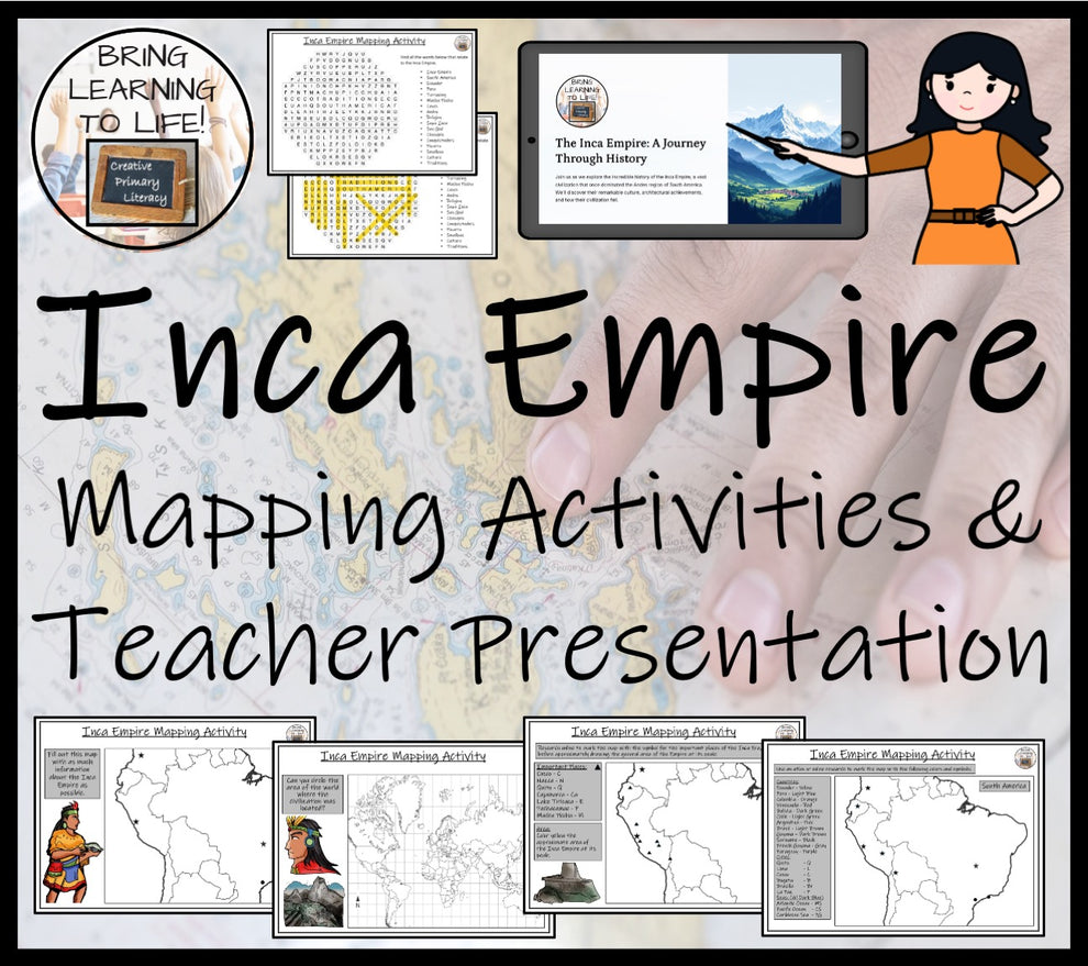 Inca Map Printable Inca Empire Map Activities and Presentation – Creative Primary Literacy