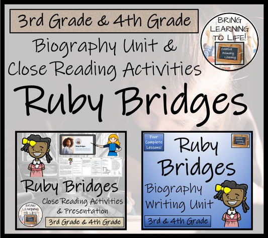 Ruby Bridges Close Reading & Biography Bundle | 3rd Grade & 4th Grade