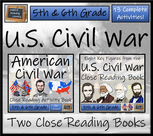 American Civil War Close Reading Comprehension Book Bundle | 5th & 6th Grade