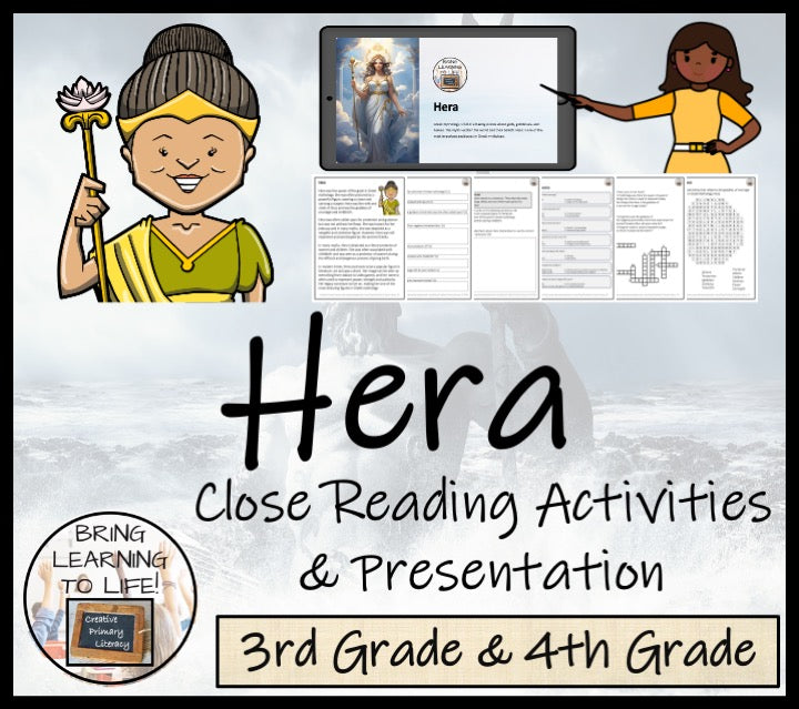 Hera Close Reading Comprehension Activities | 3rd Grade & 4th Grade