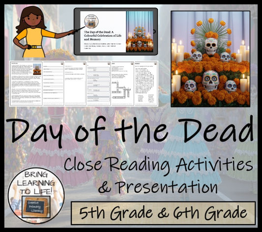 Day of the Dead Close Reading Passage & Comprehension Activities | 5th–6th Grade