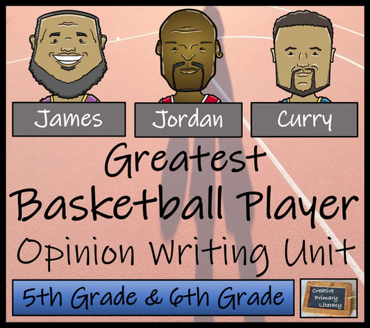 Greatest Basketball Player Opinion Writing Unit | 5th Grade & 6th Grade