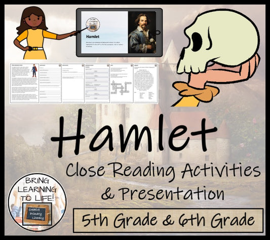 Hamlet Close Reading Comprehension Activities | 5th Grade & 6th Grade