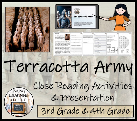 Terracotta Army Close Reading Comprehension Activities | 3rd Grade & 4th Grade