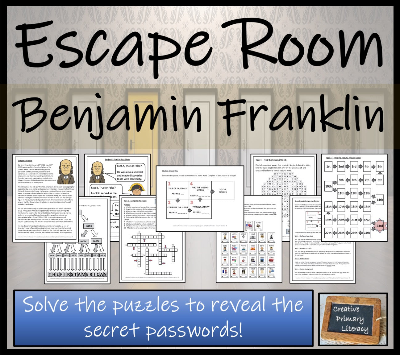 Benjamin Franklin Escape Room Activity