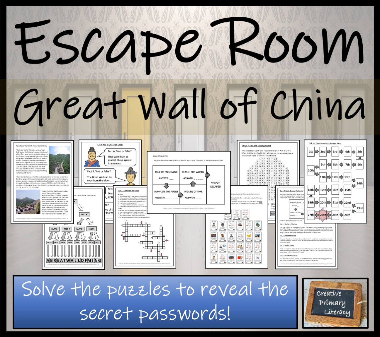 Great Wall of China Escape Room Activity