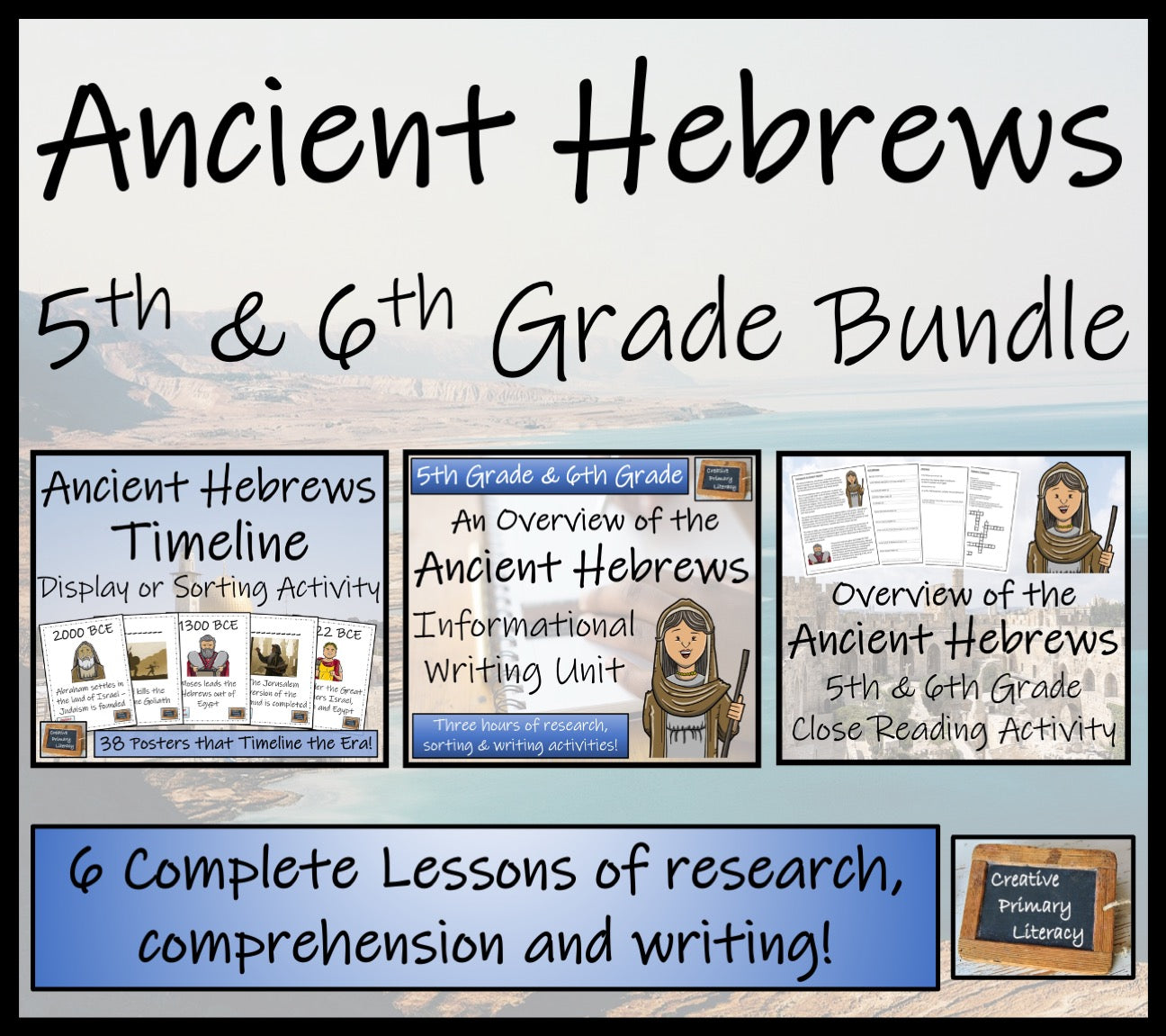 Ancient Hebrews Display Timeline Close Reading & Writing Bundle 5th & 6th Grade