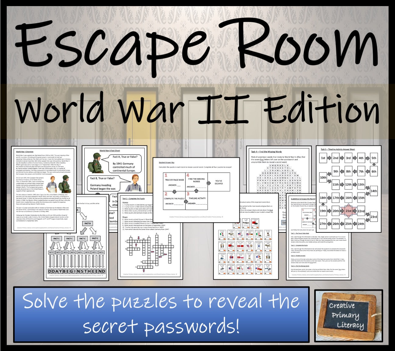 World War II Escape Room Activity