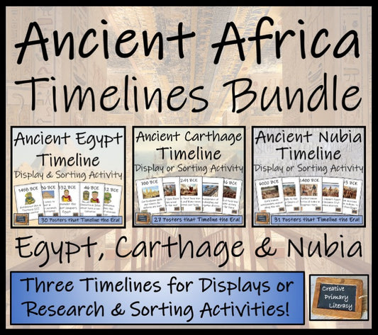 Ancient Africa Timeline Display and Sorting Activity Bundle