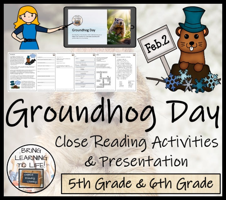 Groundhog Day Close Reading Comprehension Activity | 5th Grade & 6th Grade