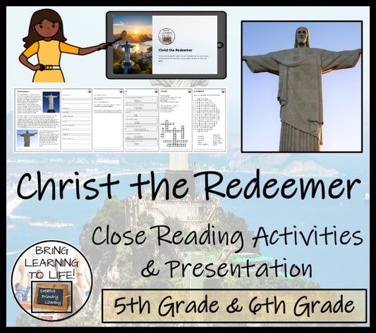 Christ the Redeemer Close Reading Comprehension Activities | 5th Grade & 6th Grade