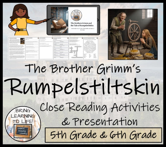 Brothers Grimm's Rumpelstiltskin Reading Comprehension | 5th Grade & 6th Grade
