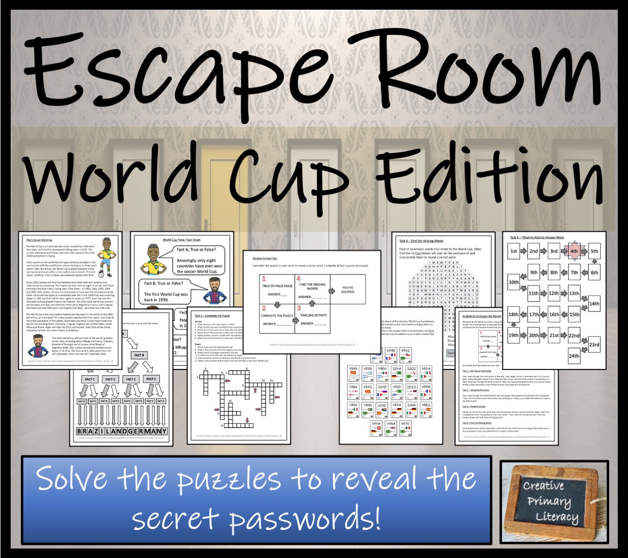 Soccer World Cup Escape Room Activity