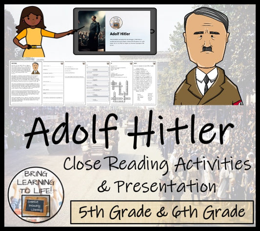 Adolf Hitler Close Reading Comprehension Activities | 5th Grade & 6th Grade