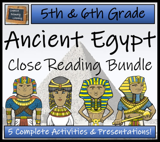 Ancient Egypt Close Reading Comprehension Activity Bundle | 5th & 6th Grade