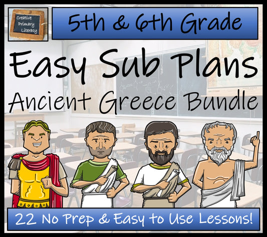 Emergency Sub Plans | Ancient Greece Bundle | 5th Grade & 6th Grade