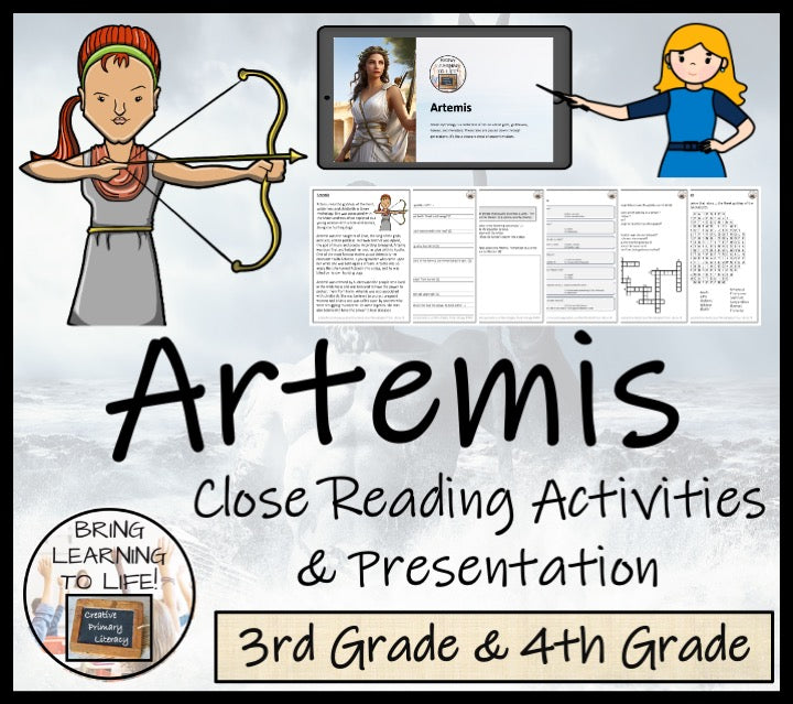 Artemis Close Reading Comprehension Activities | 3rd Grade & 4th Grade