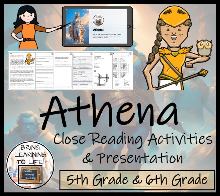 Athena Close Reading Comprehension Activity | 5th Grade & 6th Grade