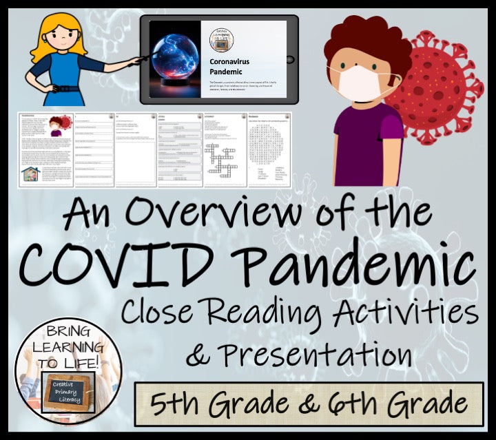 Coronavirus Pandemic Close Reading Comprehension Activities | 5th & 6th Grade