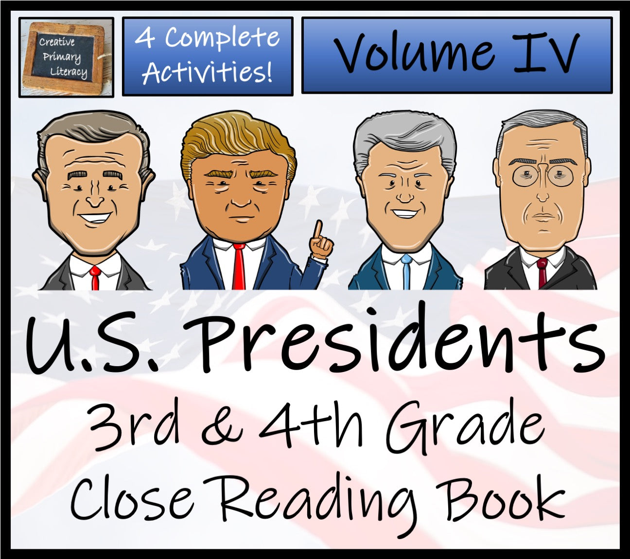 American Presidents Volume 4 Close Reading Comprehension Book | 3rd & 4th Grade