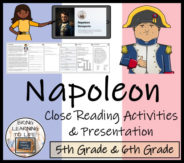 Napoleon Close Reading Comprehension Activities | 5th Grade & 6th Grade