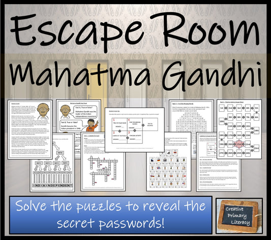 Mahatma Gandhi Escape Room Activity