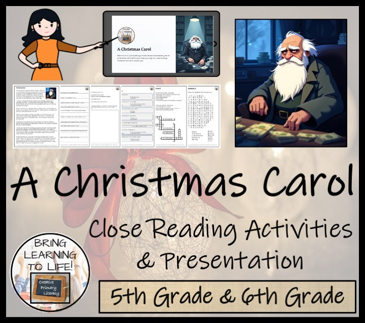 A Christmas Carol Fiction Reading Comprehension | 5th & 6th Grade