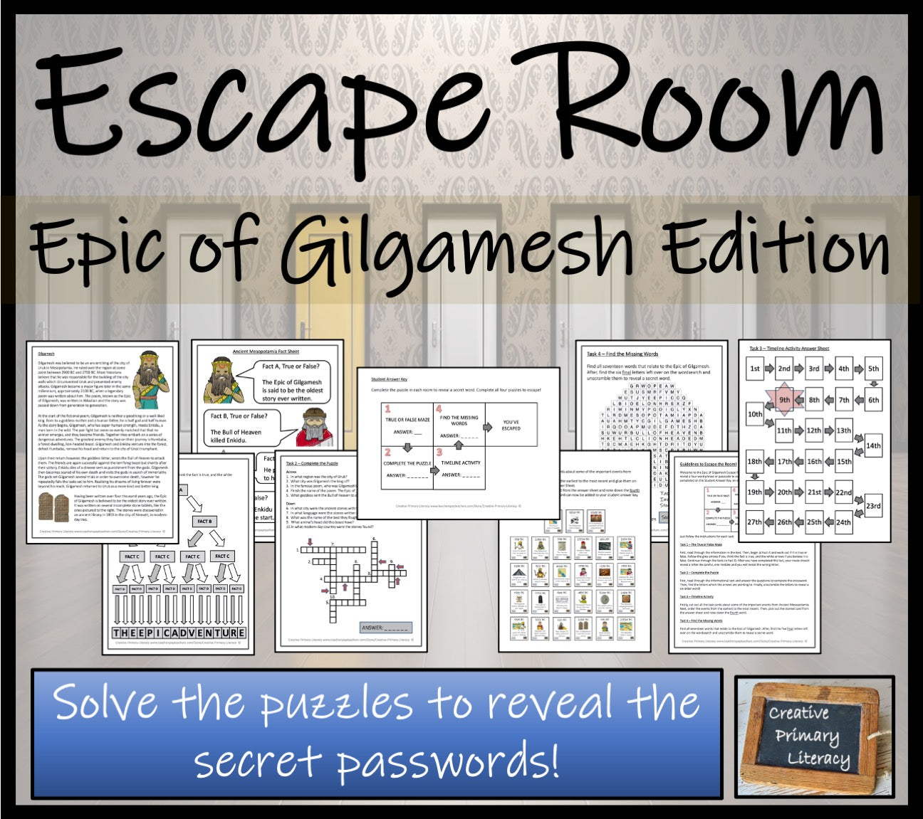 Epic of Gilgamesh Escape Room Activity