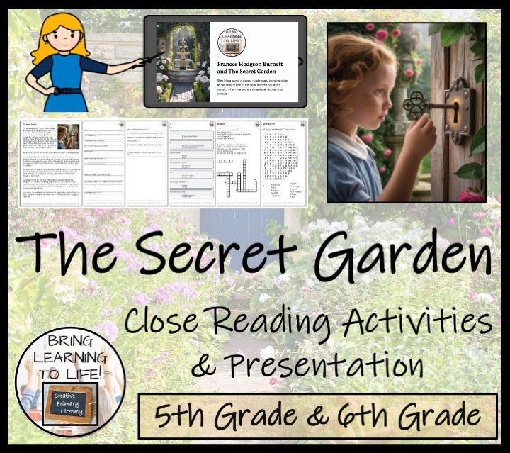 The Secret Garden Fiction Reading Comprehension | 5th Grade & 6th Grade
