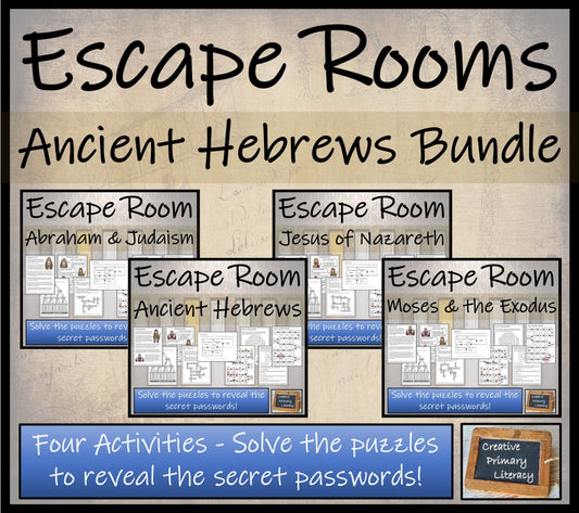 Ancient Hebrews Escape Room Activity Bundle | 5th Grade & 6th Grade