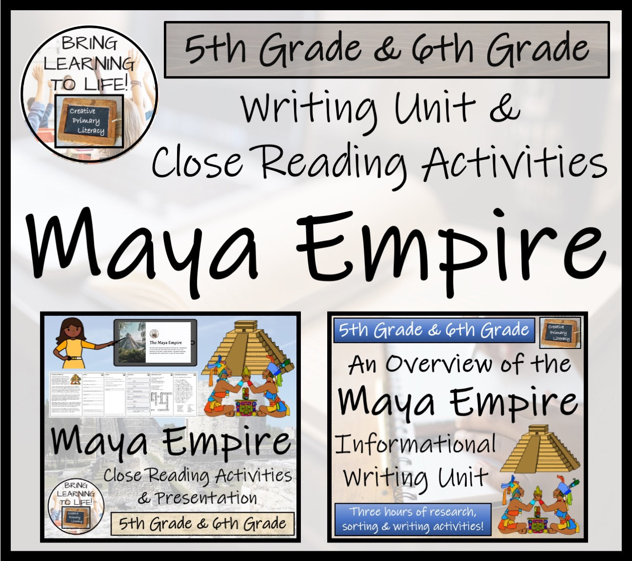 Maya Empire Close Reading & Informational Writing Bundle | 5th & 6th Grade