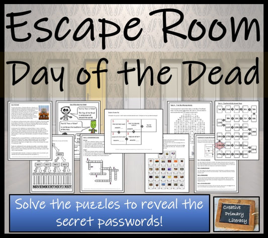 Day of the Dead Escape Room Activity | Reading Comprehension Game 5th–6th Grade