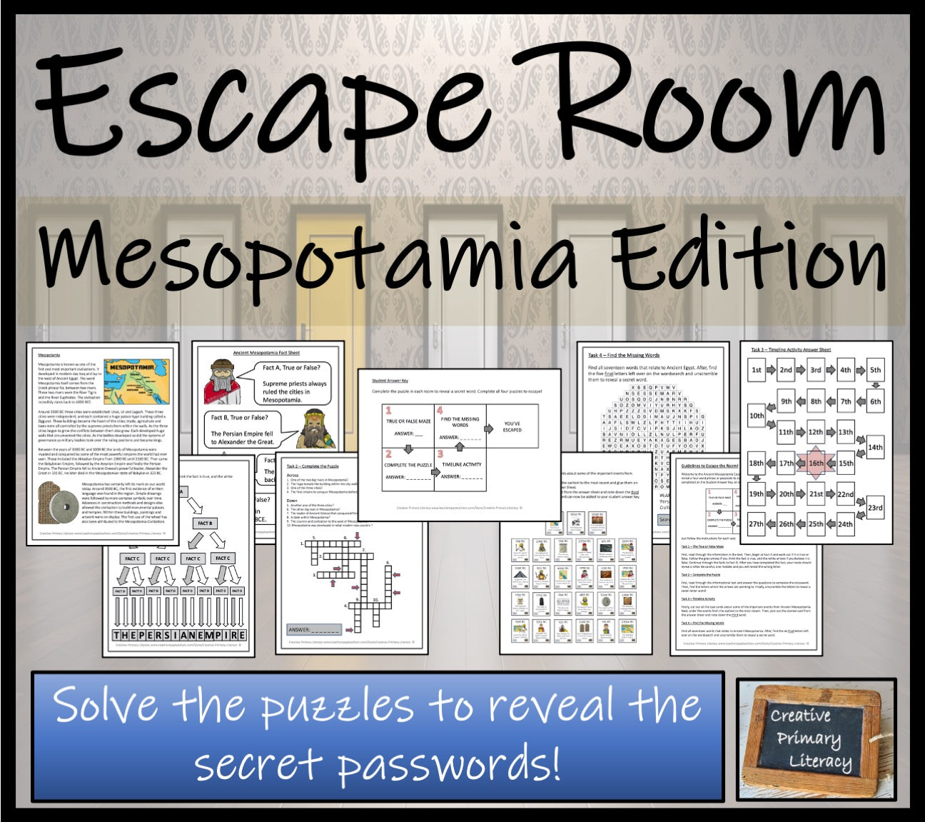 Ancient Mesopotamia Escape Room Activity